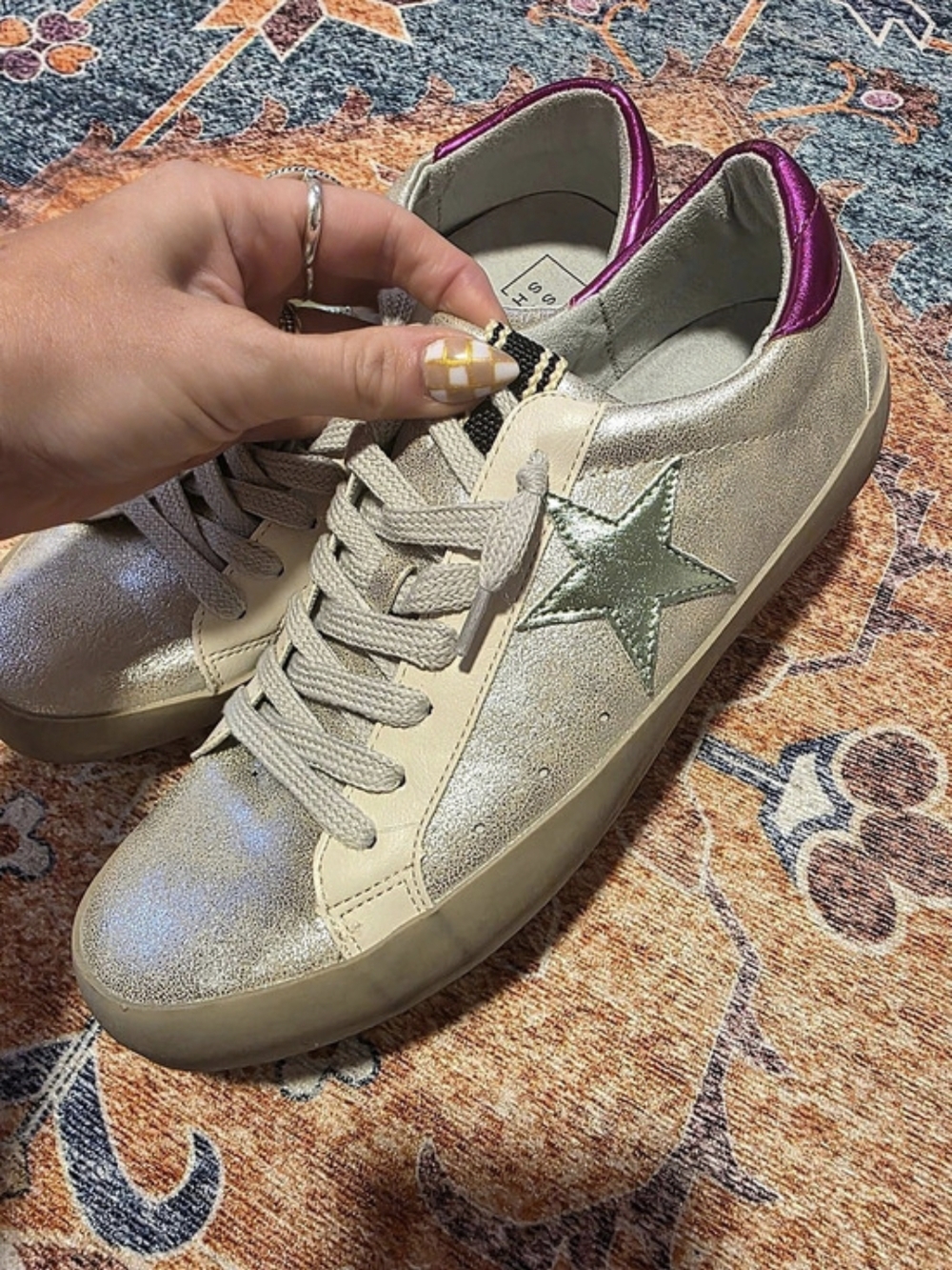 ShuShop Super-Star Metallic Star Sneakers US 8.5